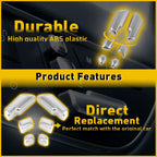 2X T10 LED License Plate Light Bulbs for Various Models (6000K)