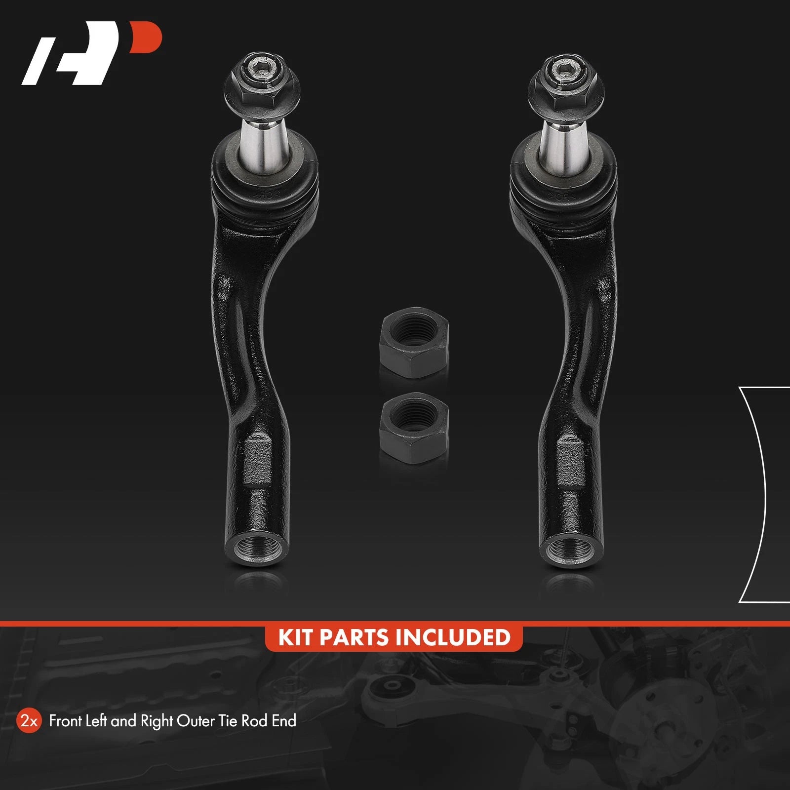 2X Front Outer Tie Rod Ends for Mercedes-Benz Sprinter 1500 (2019-2023)