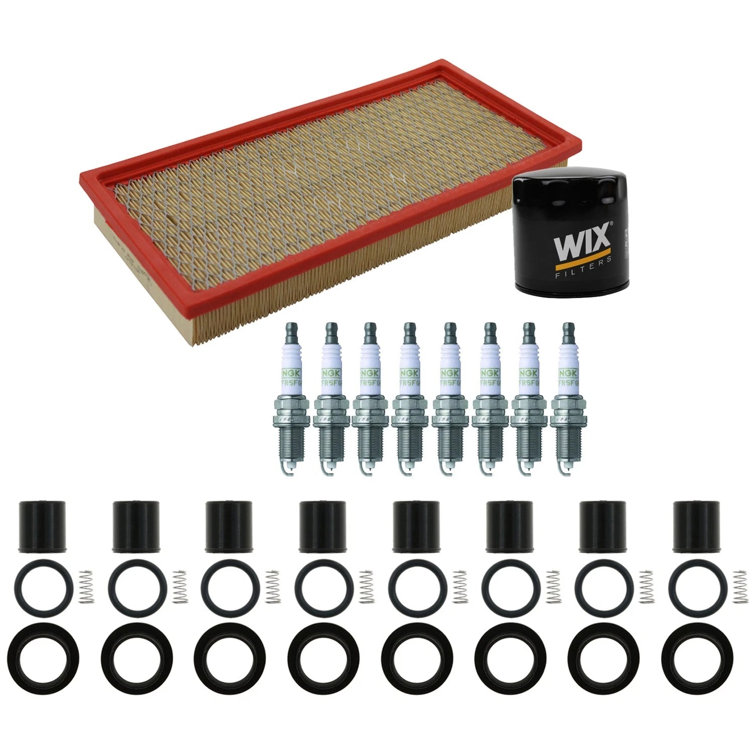 Tune Up Kit with NGK 8 Spark Plugs & Coil Boots for Dakota Raider (2000–2004)