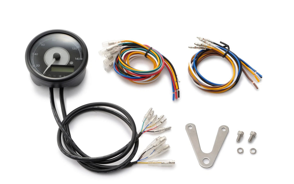Speedometer 140 MPH for V-Twin Motorcycles (80mm, Black)