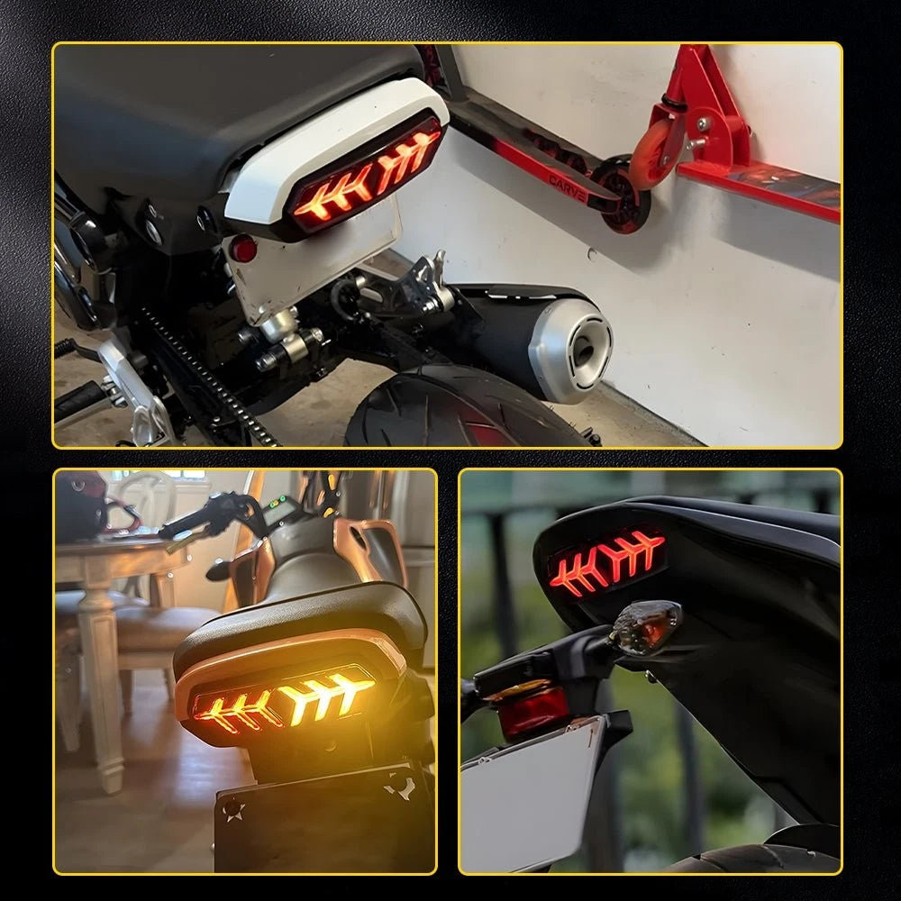 Smoked LED Brake Tail Light Turn Signals for Honda MSX GROM125 (2013–2023)
