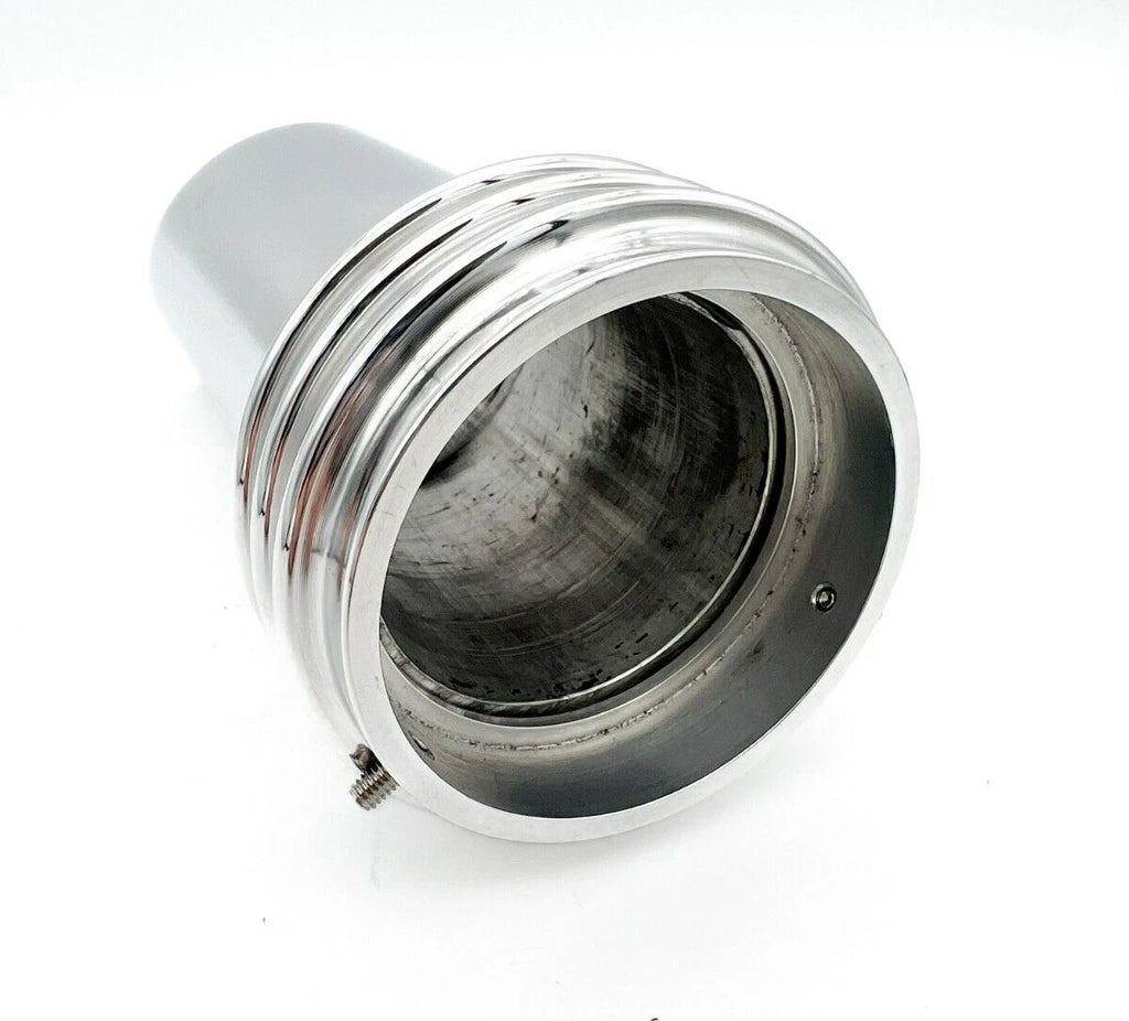 2 Barrel Carburetor Velocity Stack with Bug Dome for Polished Aluminum (7.5 in)