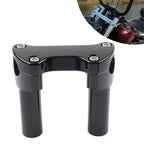 4" Handlebar Risers Flat Clamp Mount for Harley Sportster Dyna Softail