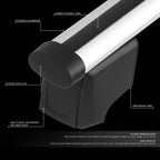 Pair of Aluminum Roof Rail Rack Cross Bars for Audi Q5 (2009–2016)