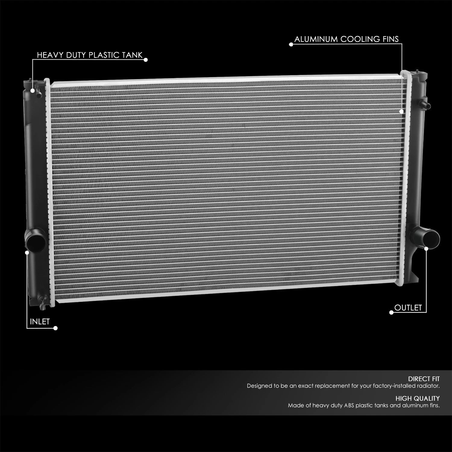 Cooling Radiator for Lexus NX200T 300 (2015–2021) DPI 13514
