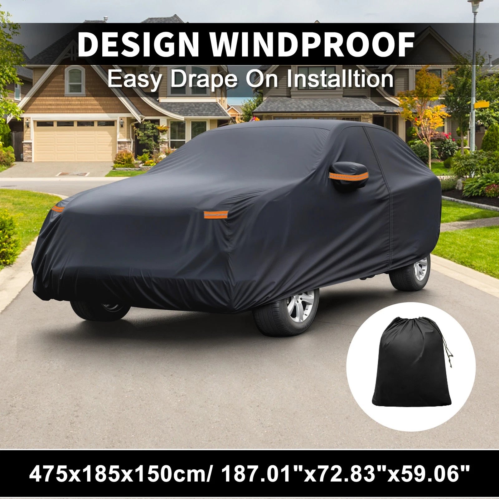 Waterproof Car Cover with Driver Door Zipper for Subaru Forester 