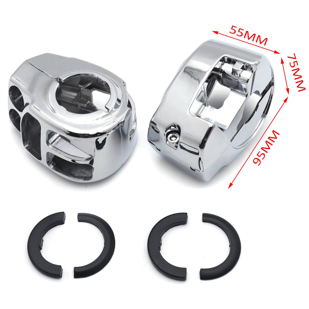 Chrome Switch Housing Cover Kit for Harley Touring Trike Street Glide (2014–2016)