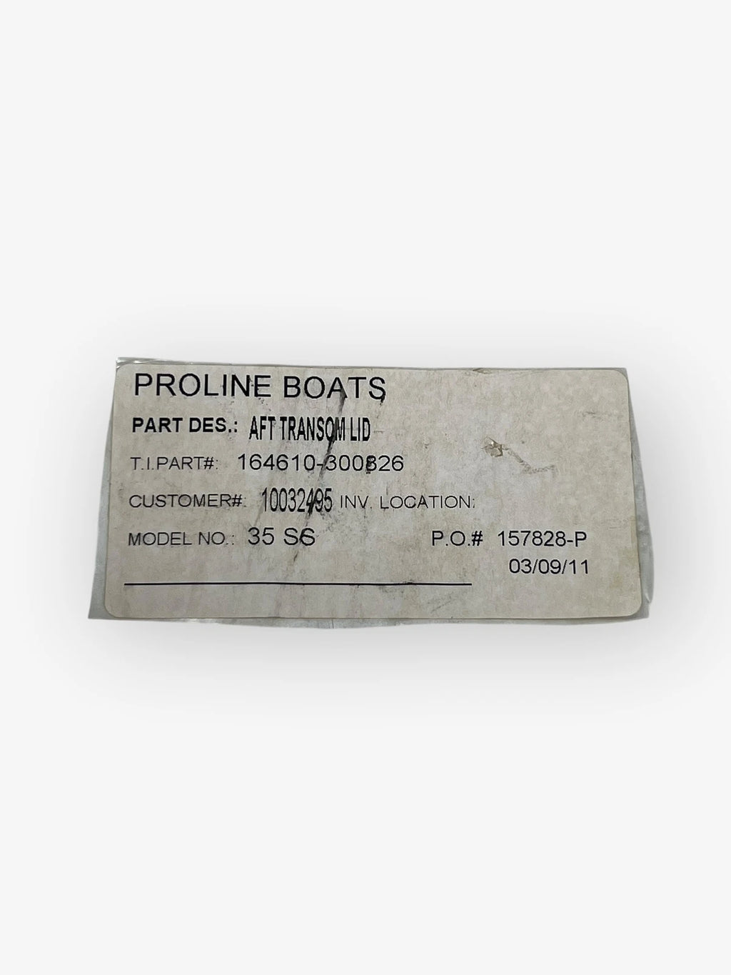 AFT Transom Lid for Proline Boats 35 Super Sport (White, Poly)