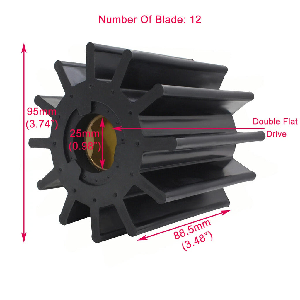 Flexible Impeller for Jabsco 17370-0001-P, CEF 500152, 8927570, 3008503, 3N1888
