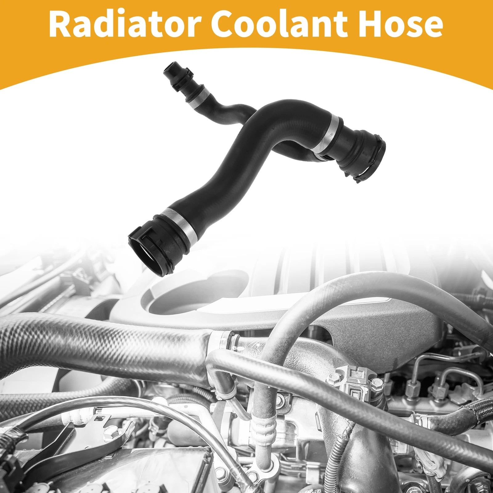 Radiator Coolant Hose for BMW 528i xDrive (2009–2010), 530i (2006–2007)