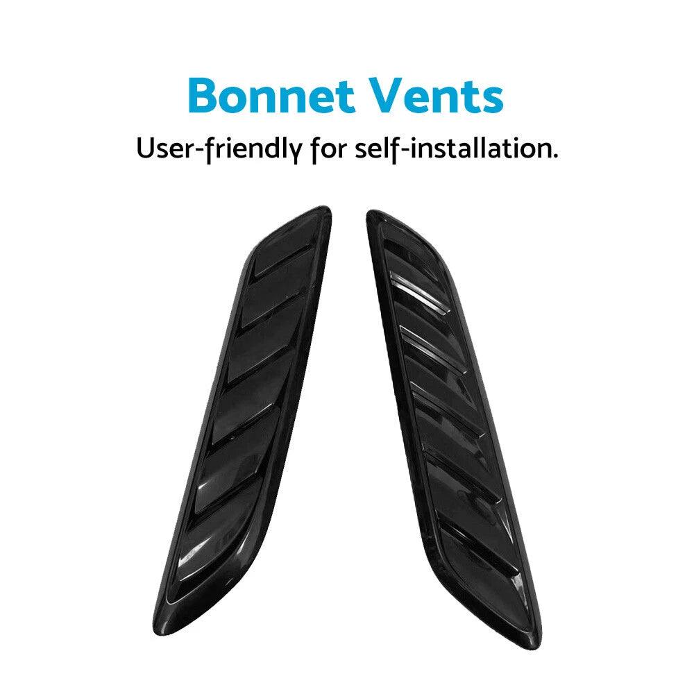 Gloss Black Bonnet Vents for Holden Commodore VF (2013–2017)