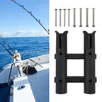 Fishing Rod Holders Wall Mount Set of 2 - Sleek Black and White Designs