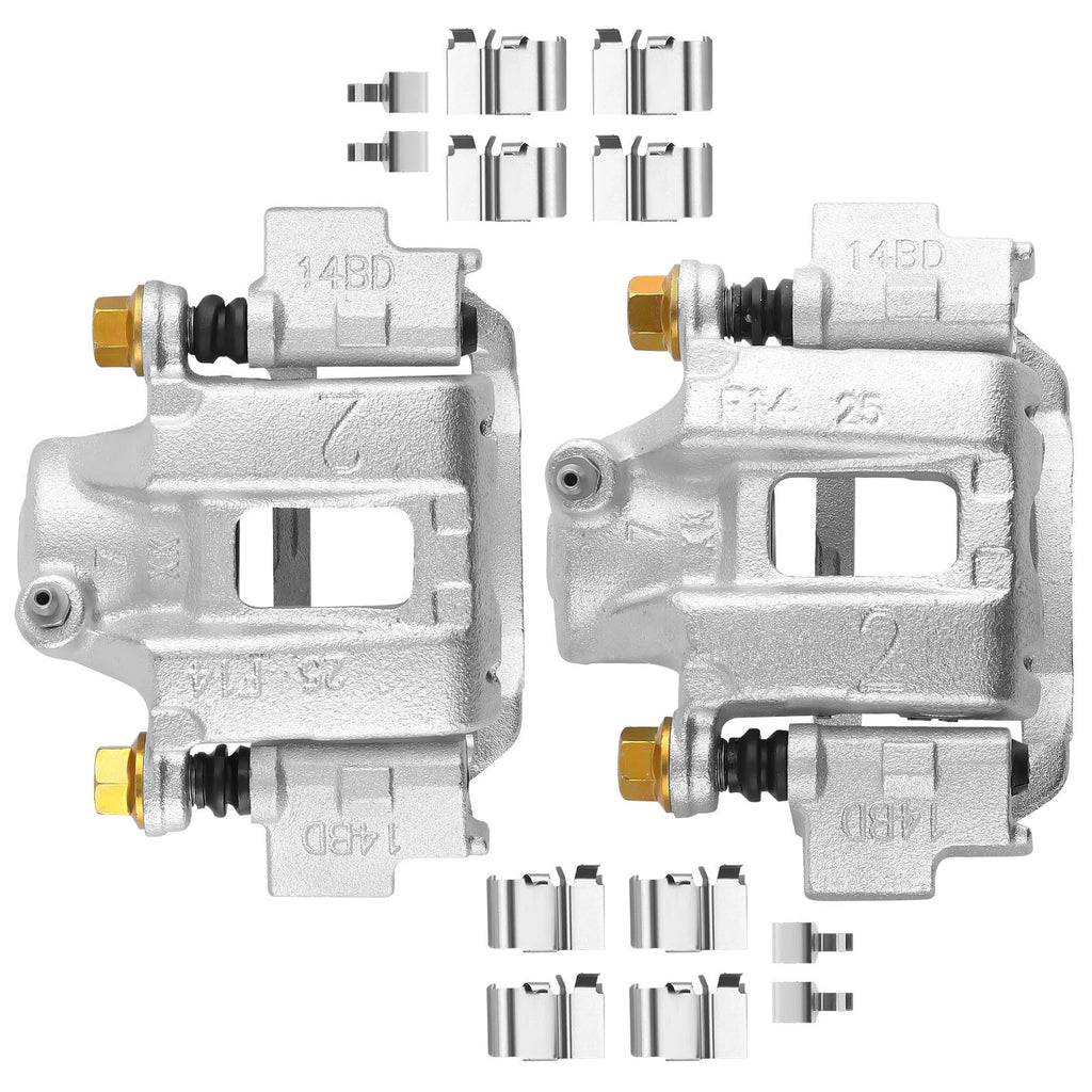 Pair Rear Brake Calipers w/Brackets for Toyota 4Runner (2003–2009) FJ Cruiser (2007–2014)