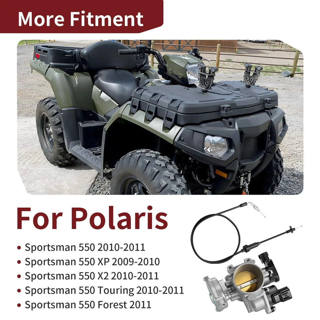 Throttle Body & Cable for Polaris Sportsman 550 X2 550 (2010-2011)