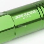 20 PCS Open End M12x1.25 60mm Tall Green Aluminum Lug Nuts + Adapter