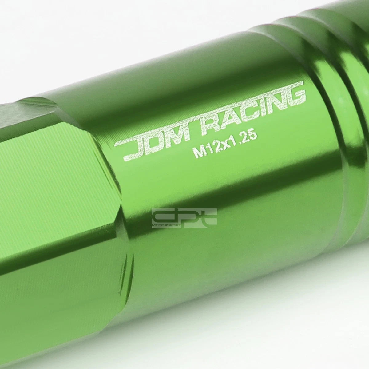 20 PCS Open End M12x1.25 60mm Tall Green Aluminum Lug Nuts + Adapter