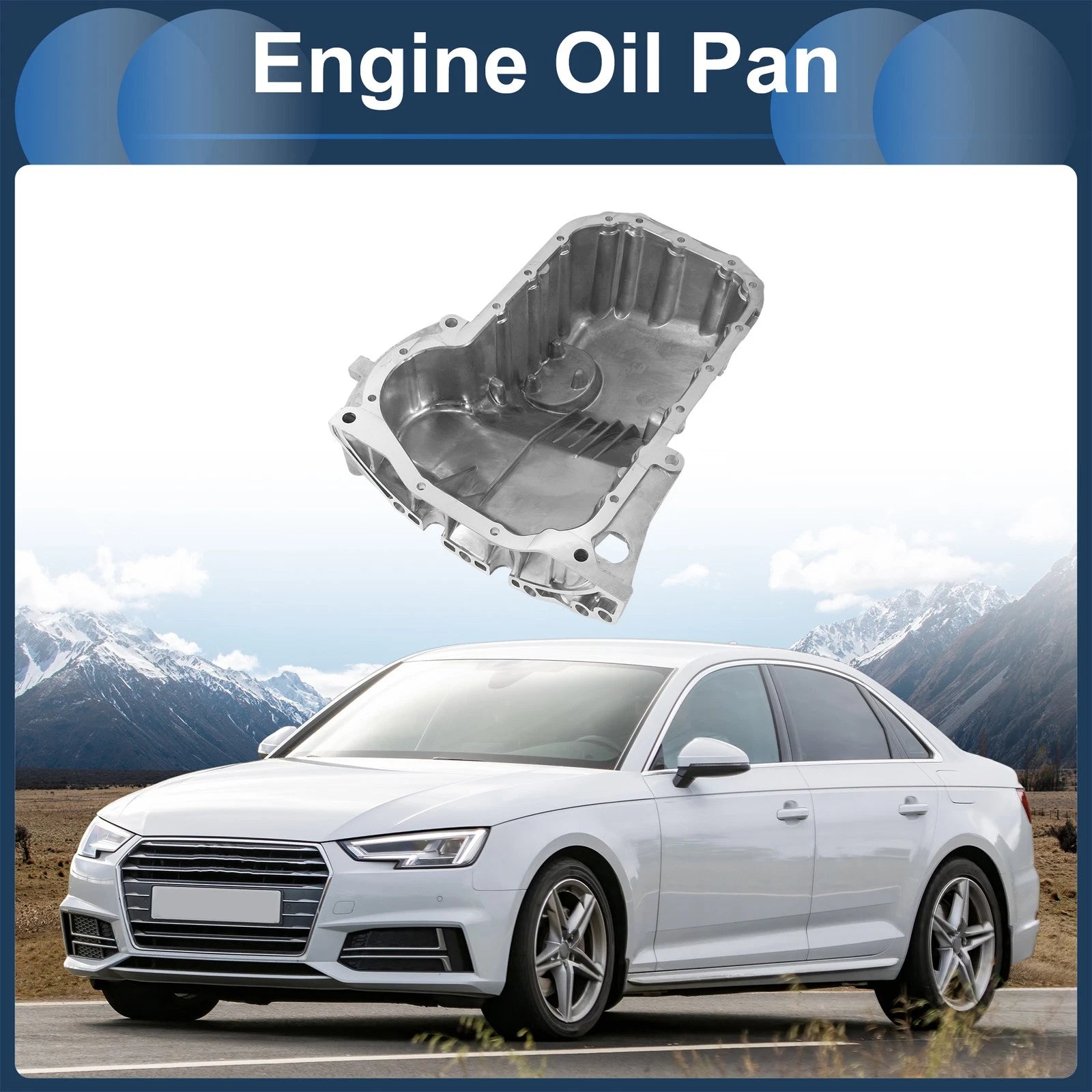 1 Pcs Engine Oil Pan No. 058103598E/058103603A for Audi A4 (1997–2000) Aluminum