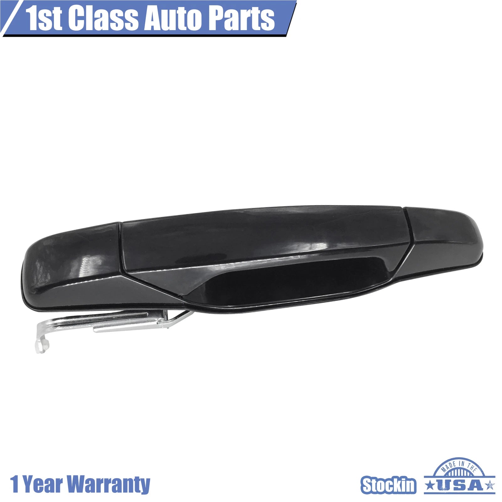 Left Driver Side Black Outside Door Handle for Chevrolet GMC Cadillac (2007–2013)