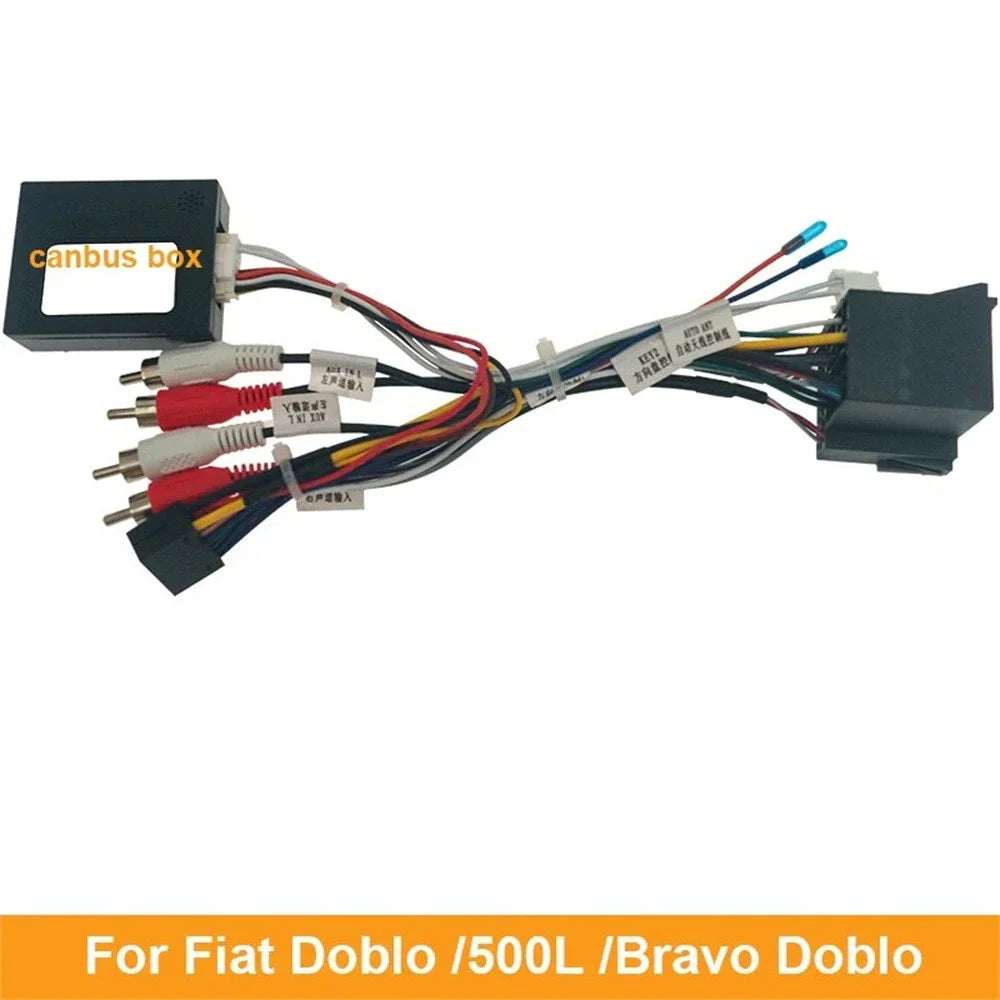16PIN DVD Player Power Cable Adapter for Fiat Doblo, 500L, Bravo (2010-2023)