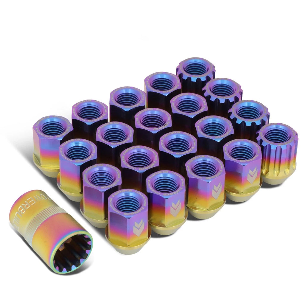16Pc Open-End Lug Nut Set M12x1.25 for NRG Innovations LN-T210MC-21