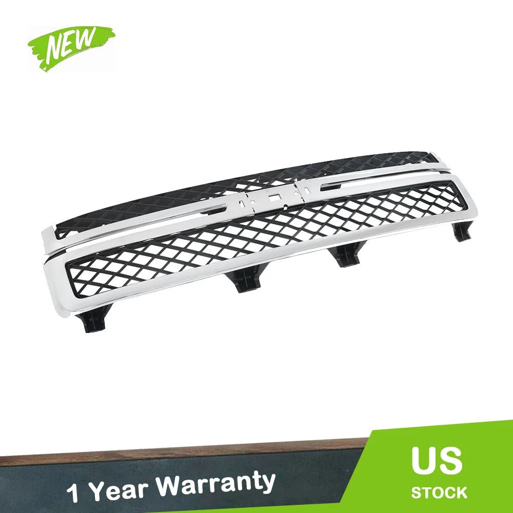 Grille for Chevy Silverado 2500 HD 3500 HD (2011–2014) Black Chrome