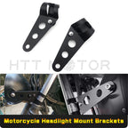 Fork Clamp Headlight Mounting Brackets for Motorcycles (28mm-38mm Tubes)