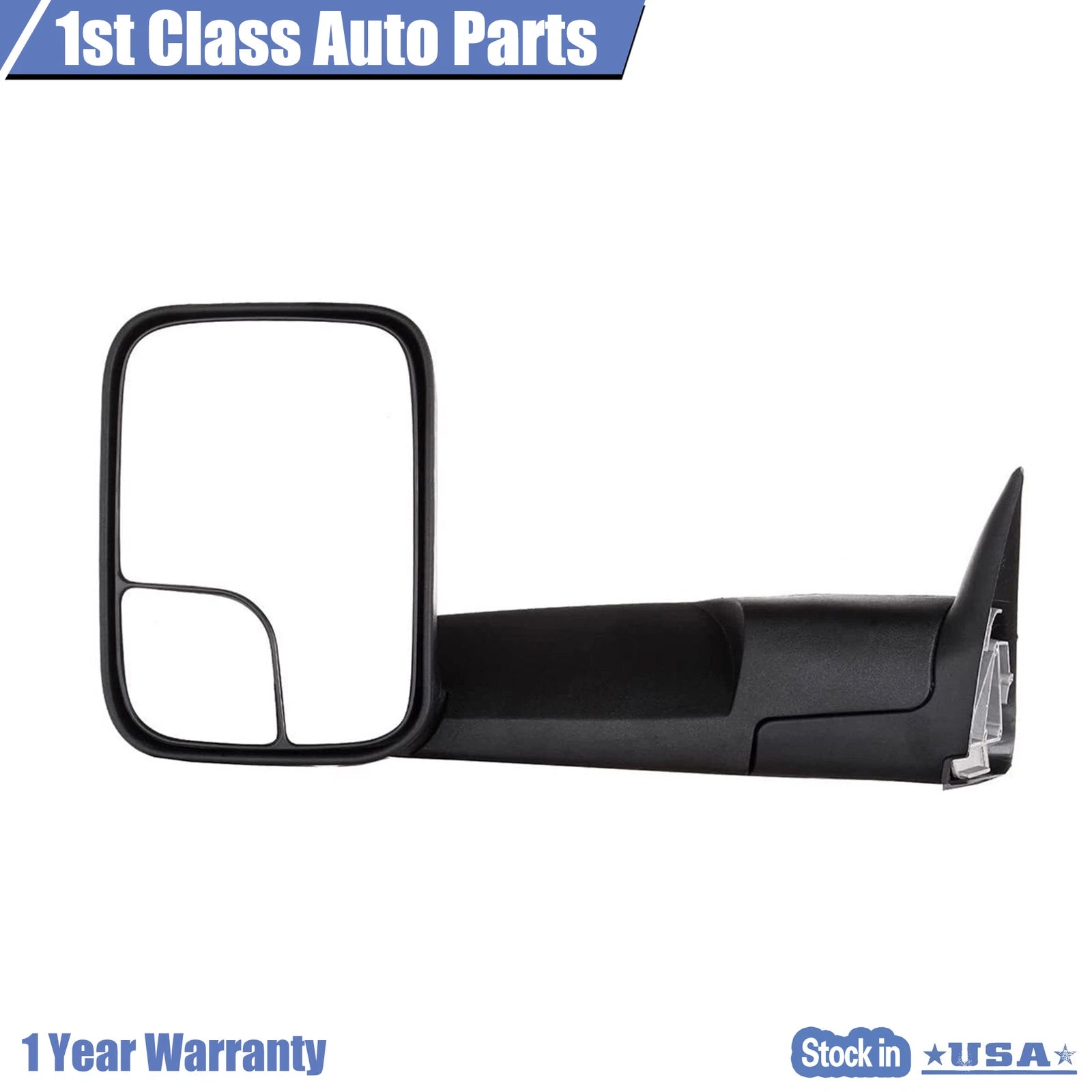 Pair Manual Towing Mirrors for Dodge Ram 1500 2500 3500 (1994-2002)