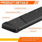 Set of 2 Honeycomb Step Pad Running Boards for Silverado/Sierra (2007–2019)