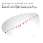 Left Side White Heated Mirror Glass for Porsche Macan (2014-2018)