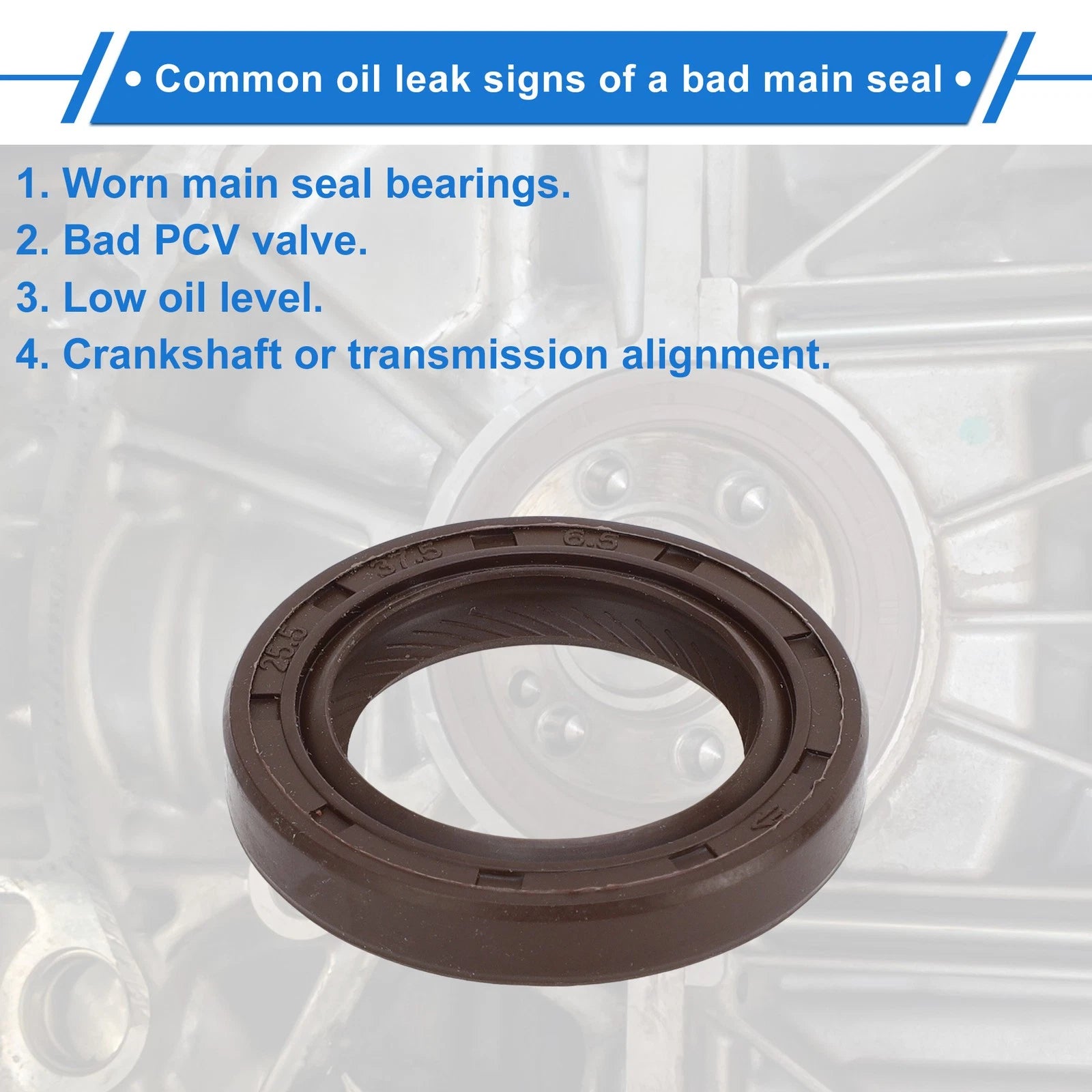 Front Crankshaft Oil Seal for Toyota Echo Prius (2000–2009) No. 90311-25021