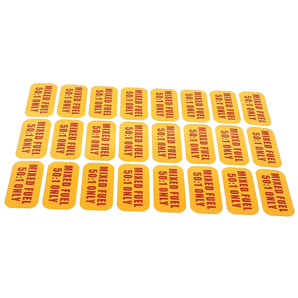 Mixed Fuel Only Vinyl Decals for 2-Stroke Mix (50:1)