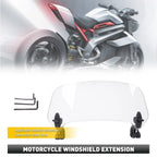 Set of 2 Adjustable Windshield Clip-On Extensions for Motorcycle