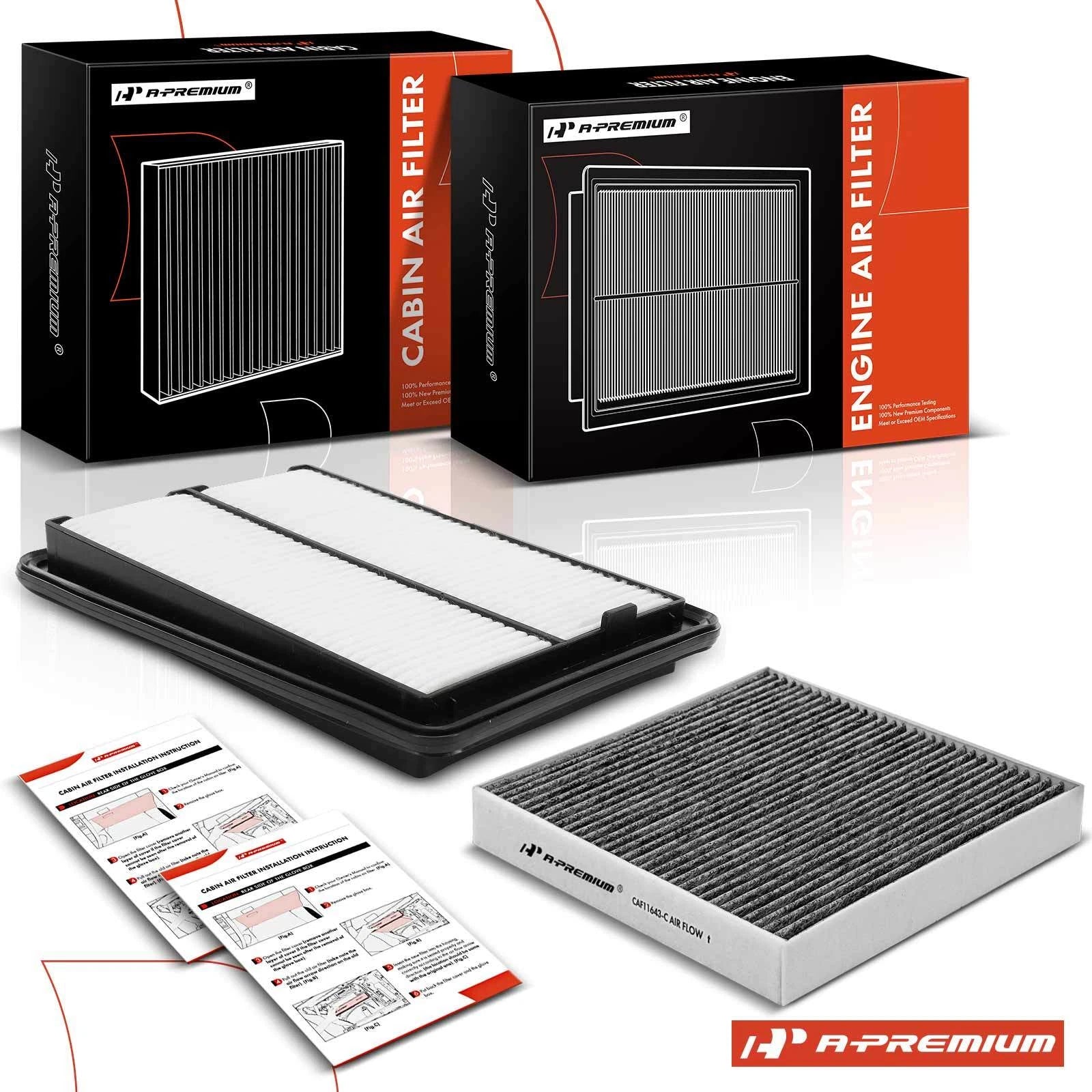 Engine and Activated Carbon Cabin Air Filter for Nissan Rogue Sport (2017–2022)