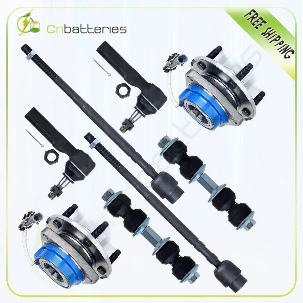 8Pc Wheel Hub & Bearing Tie Rod for Buick Allure, Chevrolet Impala (2005–2009)