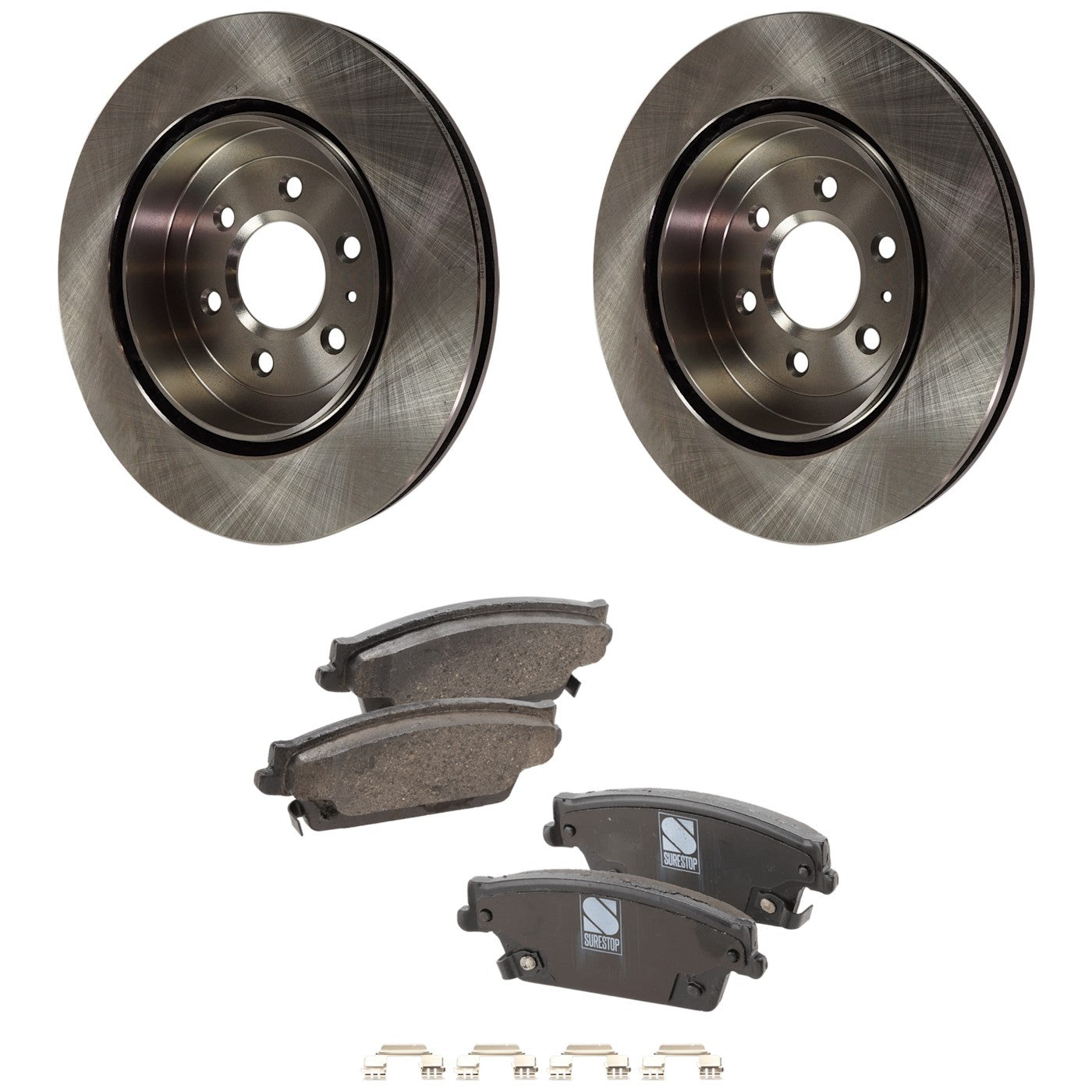 Rear Brake Disc Rotors and Pads Kit for Cadillac SRX (2004–2009)