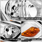 Right Chrome Housing Headlight Lamp for Ford Transit Connect (2014–2018)