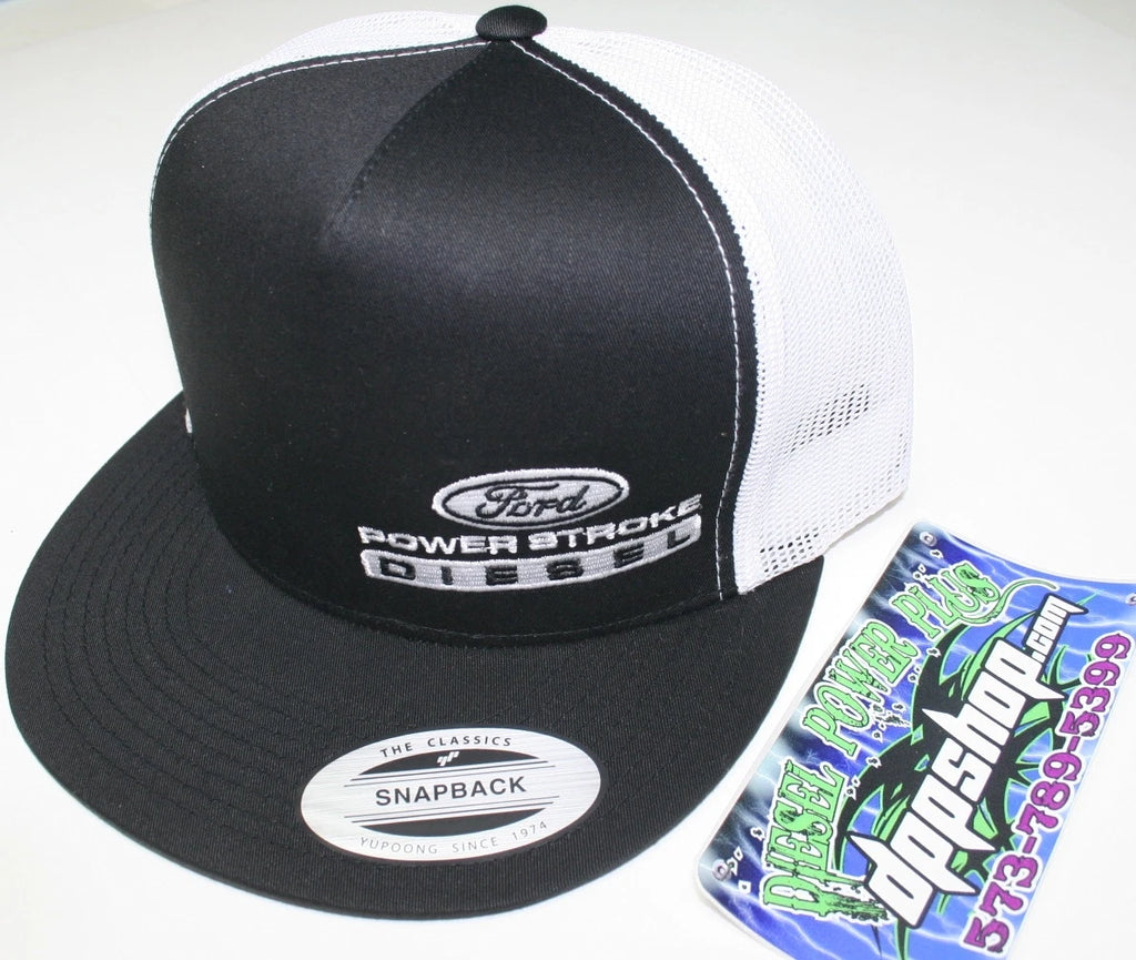 Powerstroke Flat Bill Snapback Hat for Ford (Turbo Diesel)
