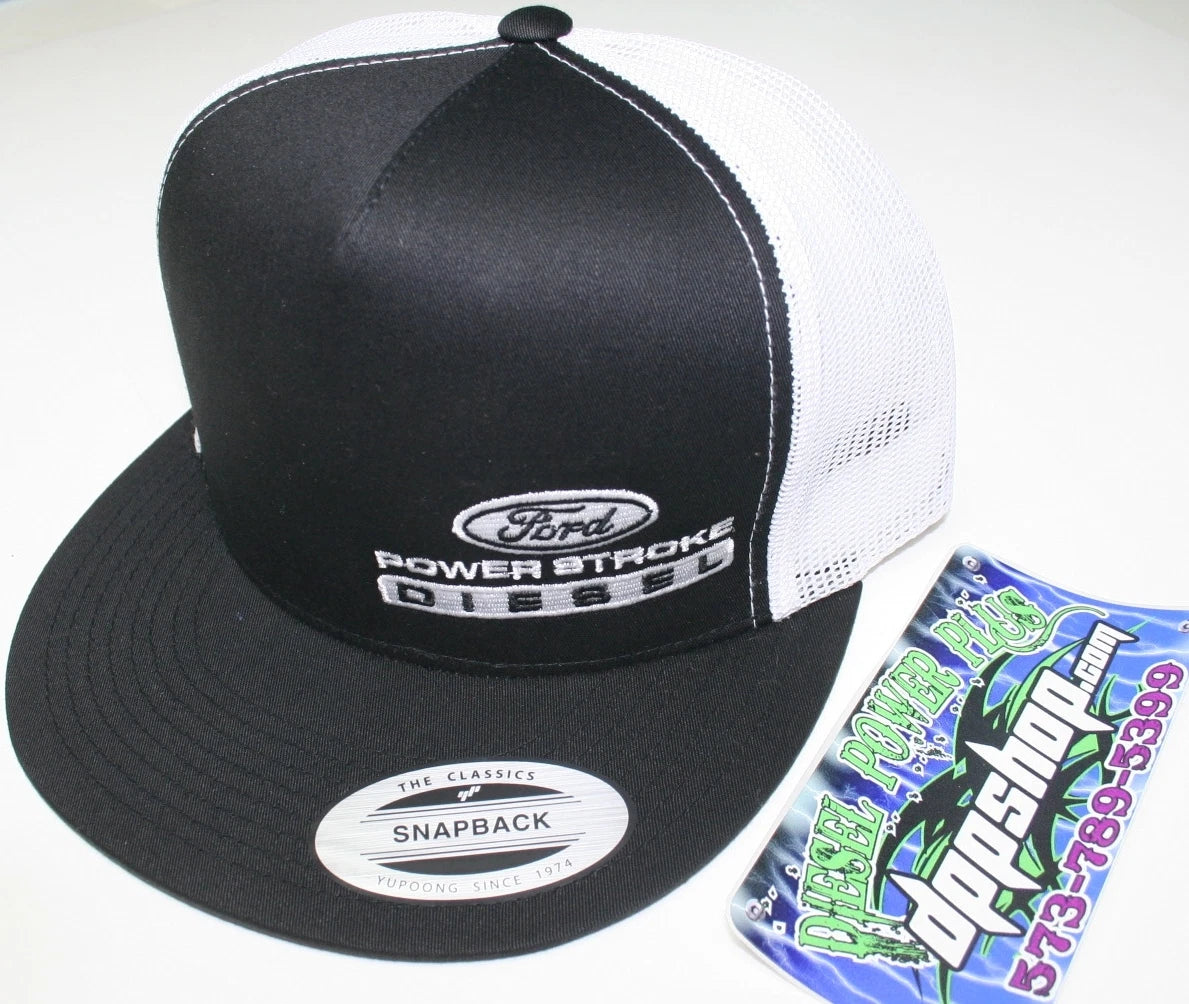 Powerstroke Flat Bill Snapback Hat for Ford (Turbo Diesel)