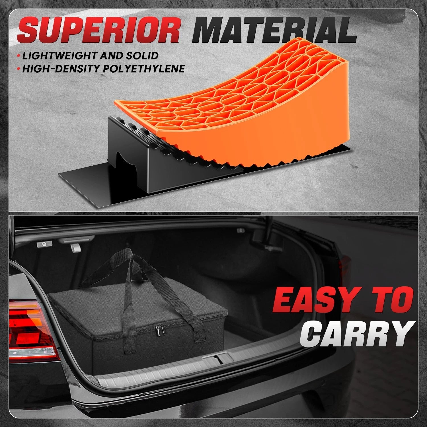 Honeycomb Leveling Ramp for Camping Cars (16.7" X 6.6" X 6.7", 27000LBS)