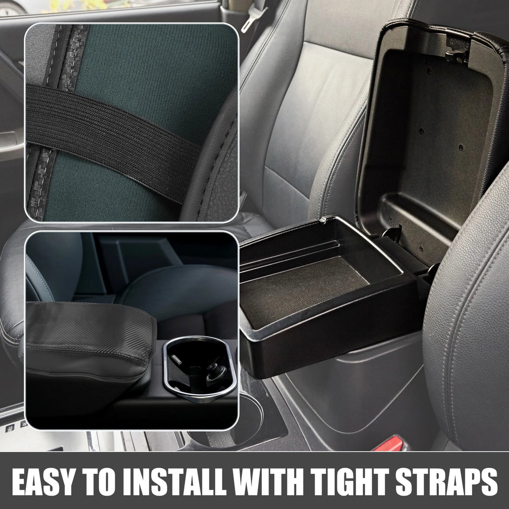 Center Console Armrest Cover for Toyota Camry (2007–2011) Faux Leather Black