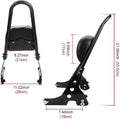 Black Passenger Backrest Sissy Bar Cushion Pad for Harley Sportster XL883 XL1200
