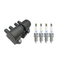 Set of 4 Hitachi Ignition Coils & NGK Platinum Spark Plugs for Aveo (2004–2011)