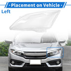 1 Pcs Headlight Lens Cover for Honda CR-V (2007–2011) PC Clear