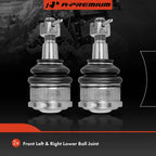 2x Front Lower Side Ball Joints for Honda Odyssey (1999-2004)