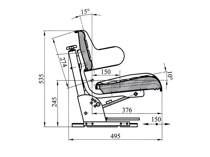 Wrap Around Type Seat for Massey Ferguson 135 148 230 240 250 550