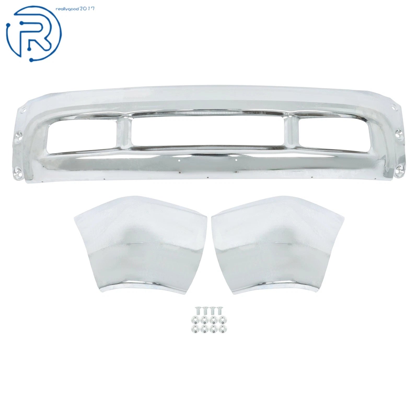 Front Bumper Face Bar for Ford F250 F350 (1999-2004) Electroplated