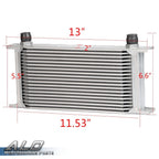 19 Row Aluminum Transmission Engine Oil Cooler for Universal Fit