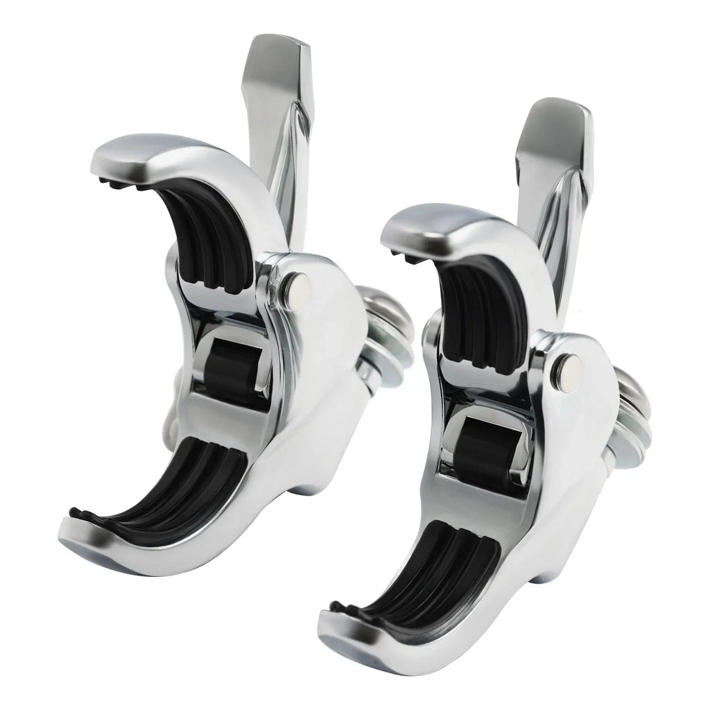 4 x 49mm Windshield Clamps for Harley Fat Bob FXLR (2018-2025) Chrome