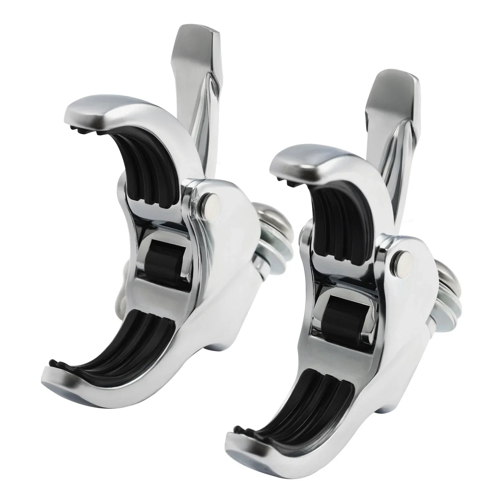 4 x 49mm Windshield Clamps for Harley Fat Bob FXLR (2018-2025) Chrome
