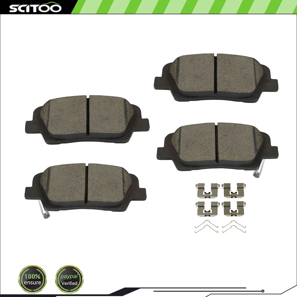 Set of 4 Rear Ceramic Brake Pads for Hyundai Santa Fe XL (2017–2019)